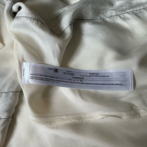 🖤 Twinset Attitude Cream and Black Lace detail Midi Dress – Size XS – NWT - Picture 5 of 8